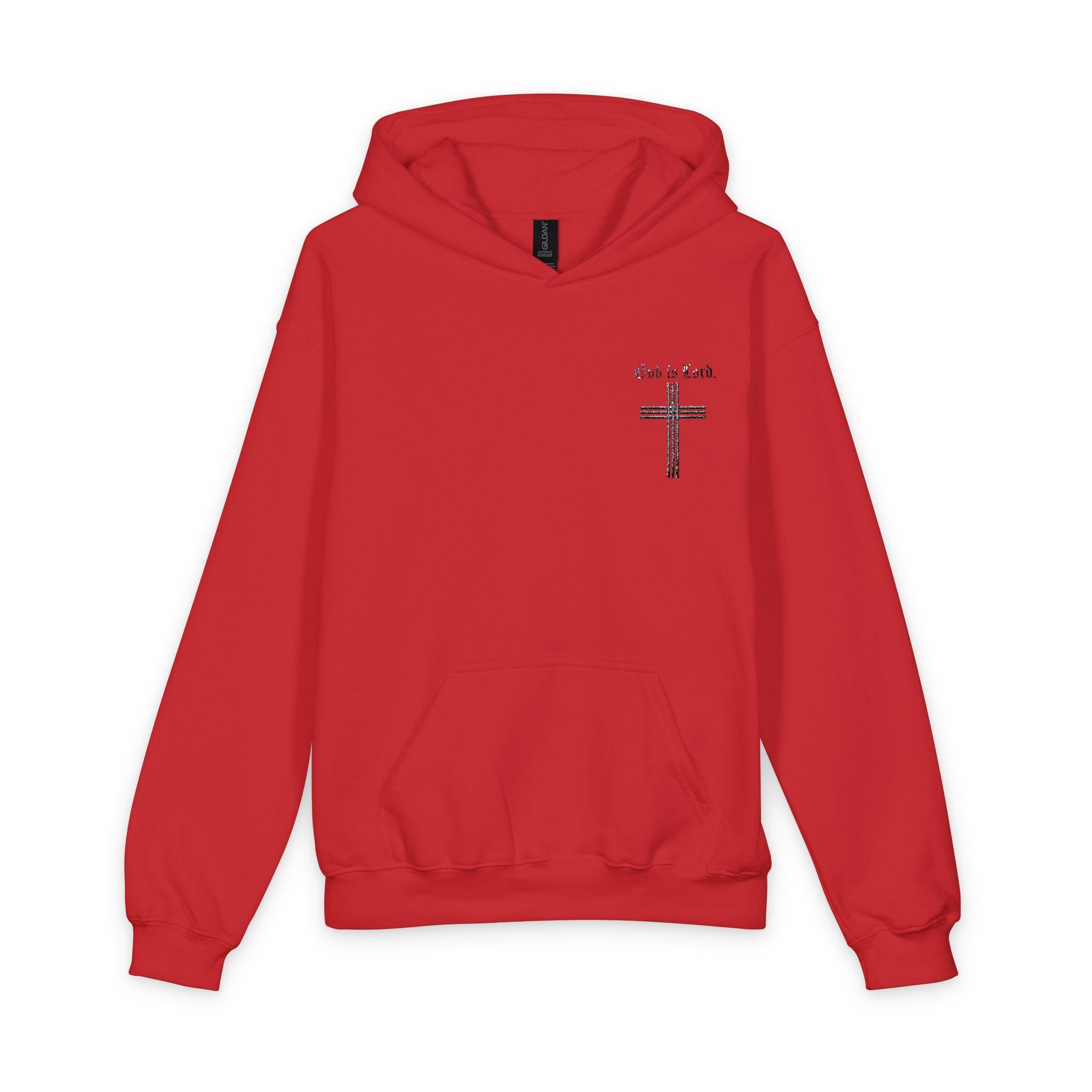 Jesus Cross Youth Hoodie | Small Chest Cross Graphic, Faith Design