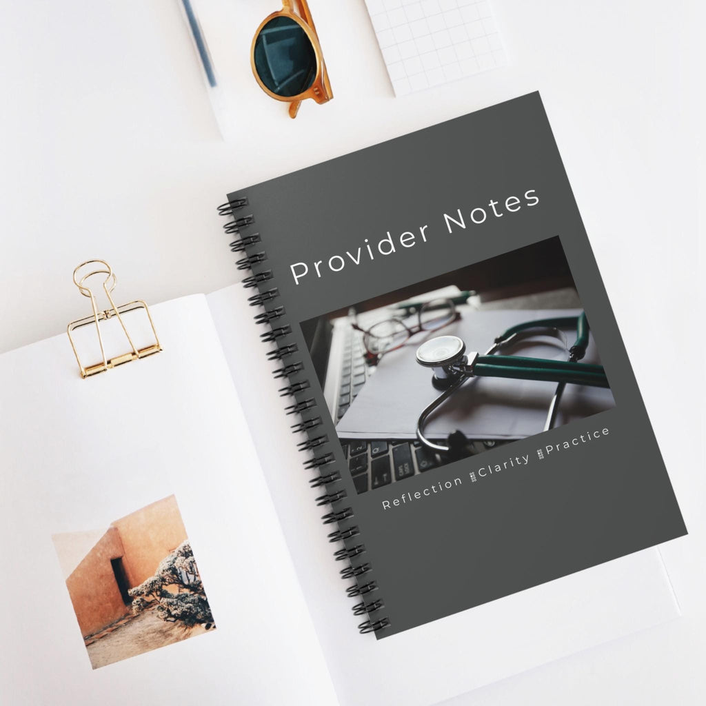 Provider Notes Spiral Notebook | Medical Stethoscope Desk Photo, Ruled Journal