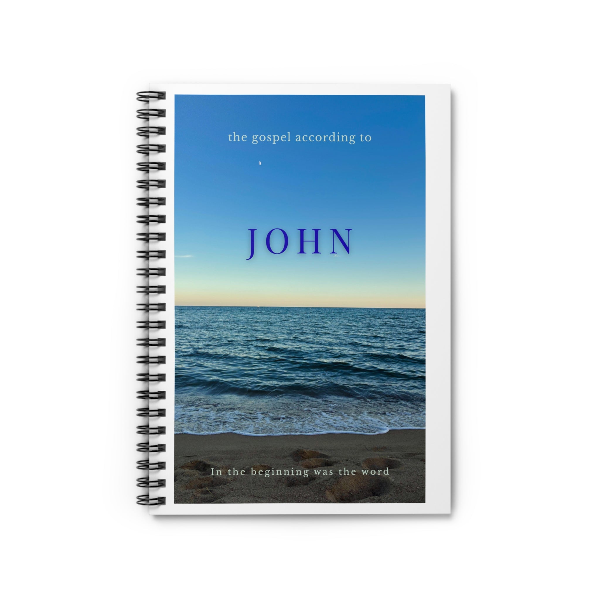 John Gospel Beach Cover Spiral Notebook | Ruled Journal