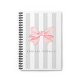 Pink Bow Embrace Stillness Notebook | Spiral Ruled