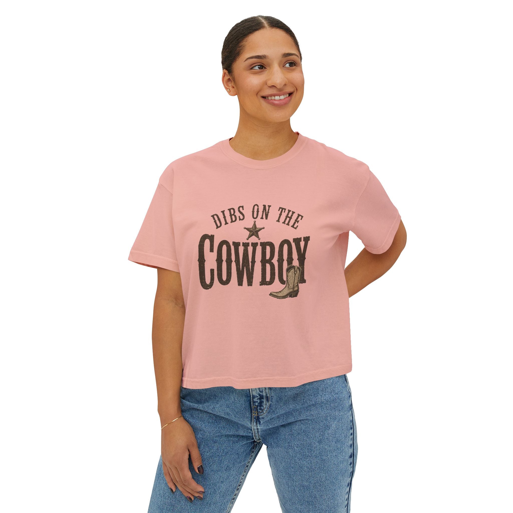 Dibs on the Cowboy Tee | Western boot graphic, star ranch style