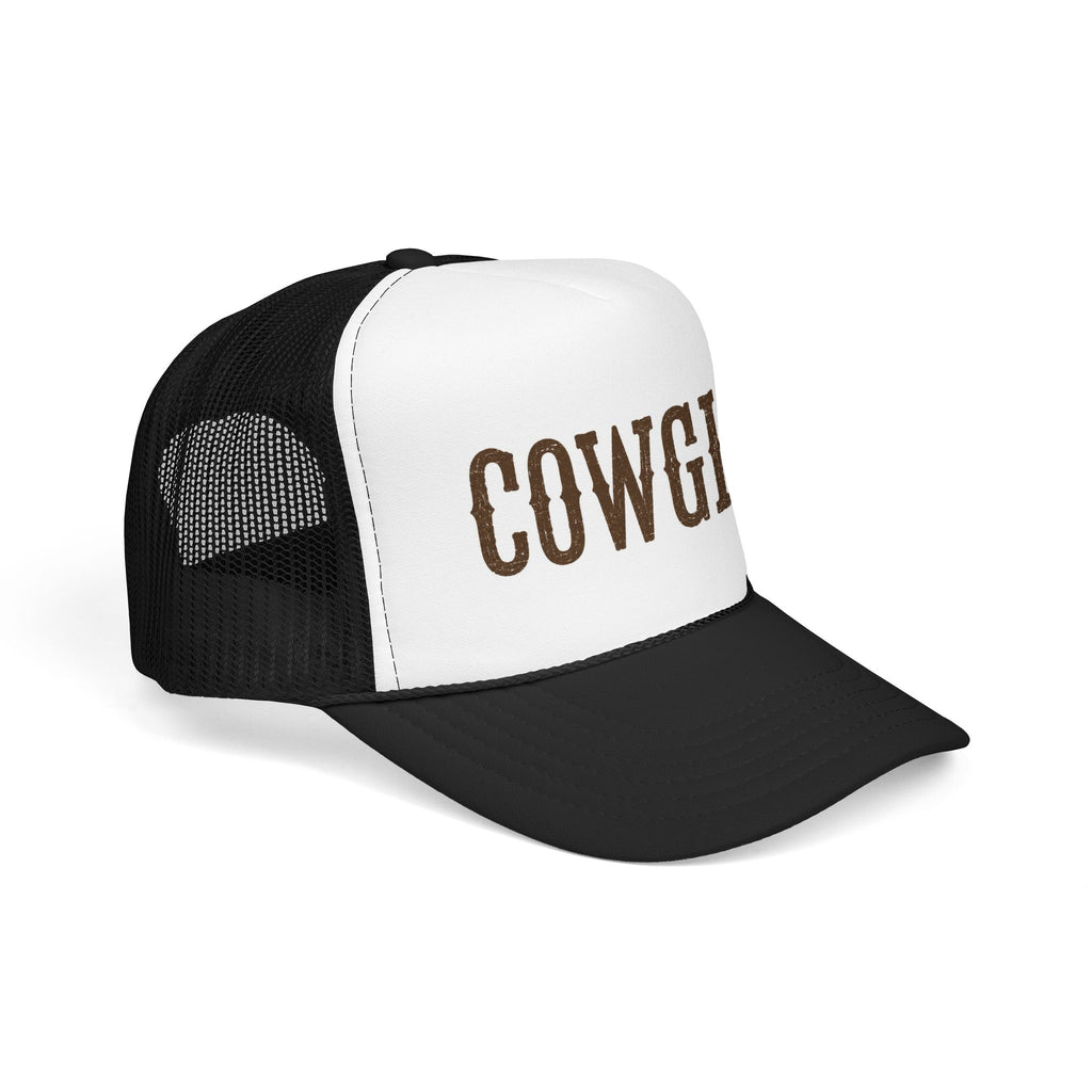 Cowgirl boot lettering Foam Trucker Hat | Western cowgirl cap