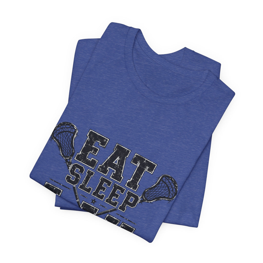 Eat Sleep LAX Repeat Lacrosse Tee, Lacrosse Shirt, Sports Tee, College Tee, High School Sports T-Shirt, Lacrosse Gift