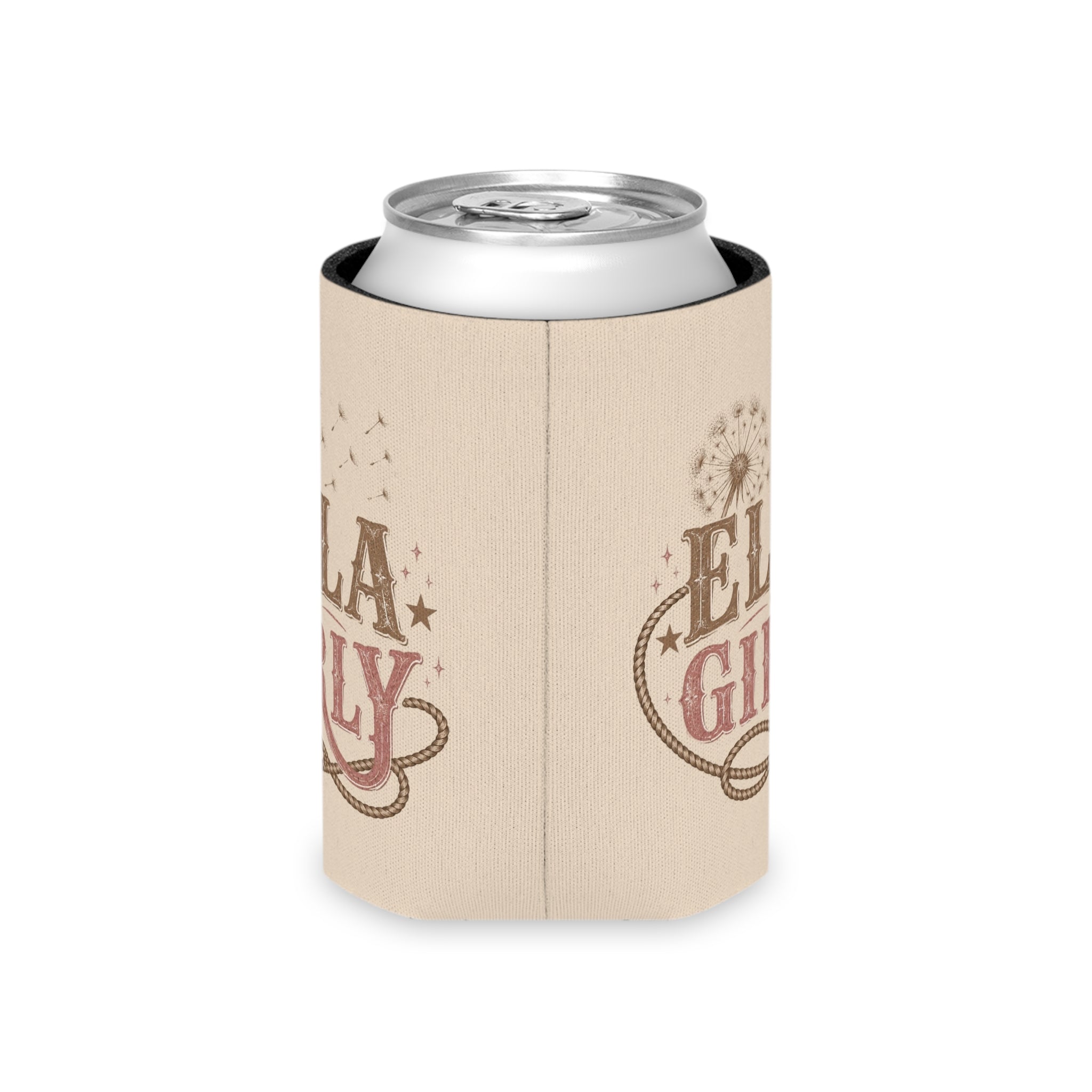 Ella Girly Can Cooler | Dandelion, Rope, Retro Western Typography