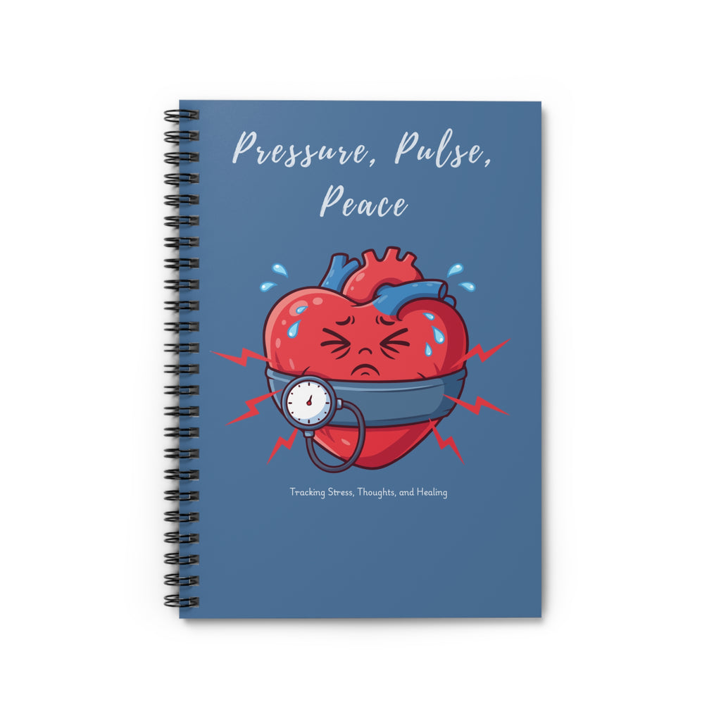Pressure Pulse Peace heart illustration Spiral Notebook | Ruled Journal