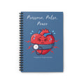Pressure Pulse Peace heart illustration Spiral Notebook | Ruled Journal