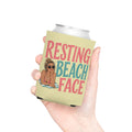 Can Cooler - "Resting Beach Face" Summer Drink Koozie
