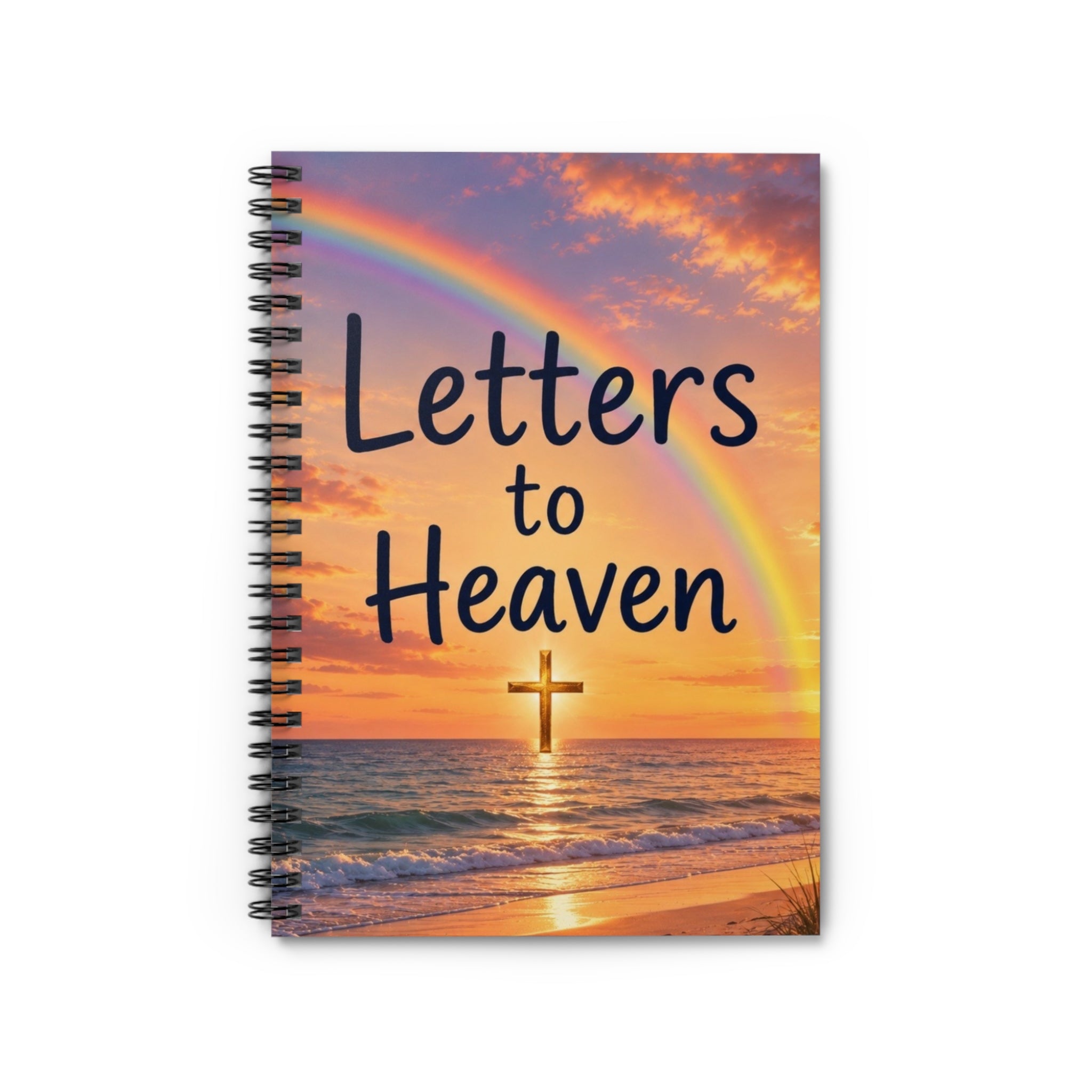 Letters to Heaven Spiral Notebook, Christian Prayer Journal, Rainbow Journal, Faith Notebook