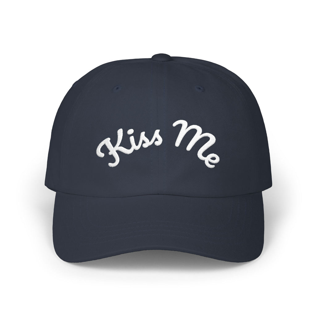 Kiss Me Classic Dad Cap | Embroidered Script Baseball Hat