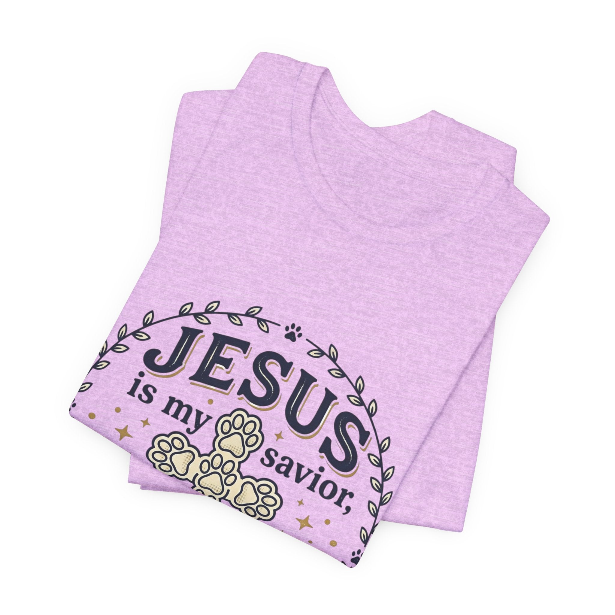 Jesus is my Savior Cats are my Therapy T-Shirt | Faith Cat Tee