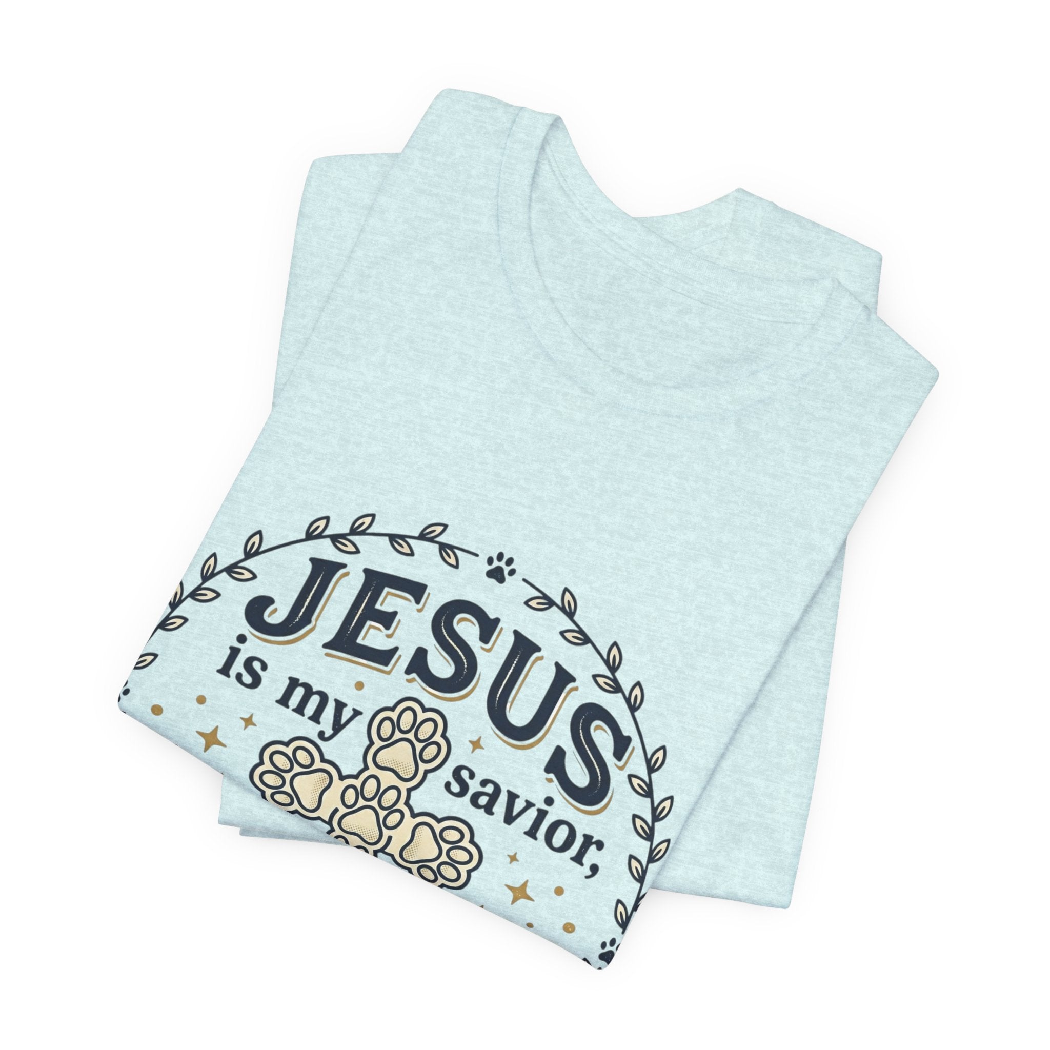 Jesus is my Savior Cats are my Therapy T-Shirt | Faith Cat Tee