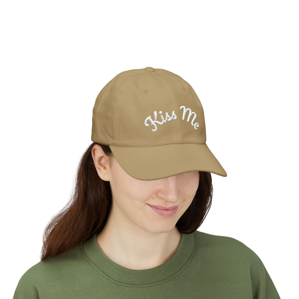 Kiss Me Classic Dad Cap | Embroidered Script Baseball Hat