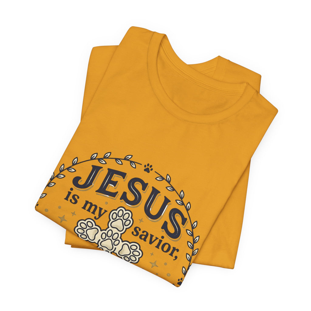 Jesus is my Savior Cats are my Therapy T-Shirt | Faith Cat Tee