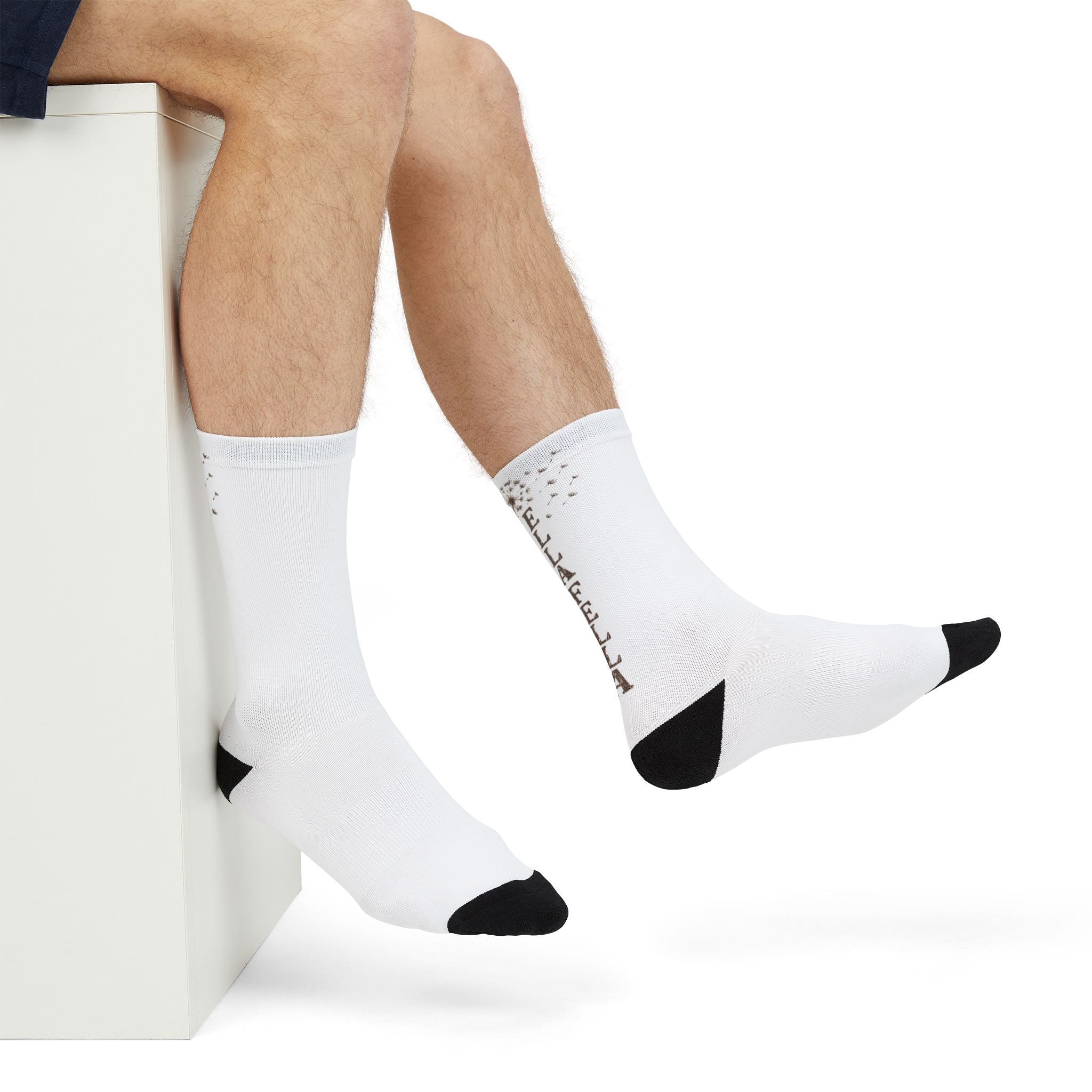 Monogram Crew Socks, Ella Fella, Text Vertical, Men's Socks, Sock Gift, Unique Gift, Country Music Lovers, Concert Gear