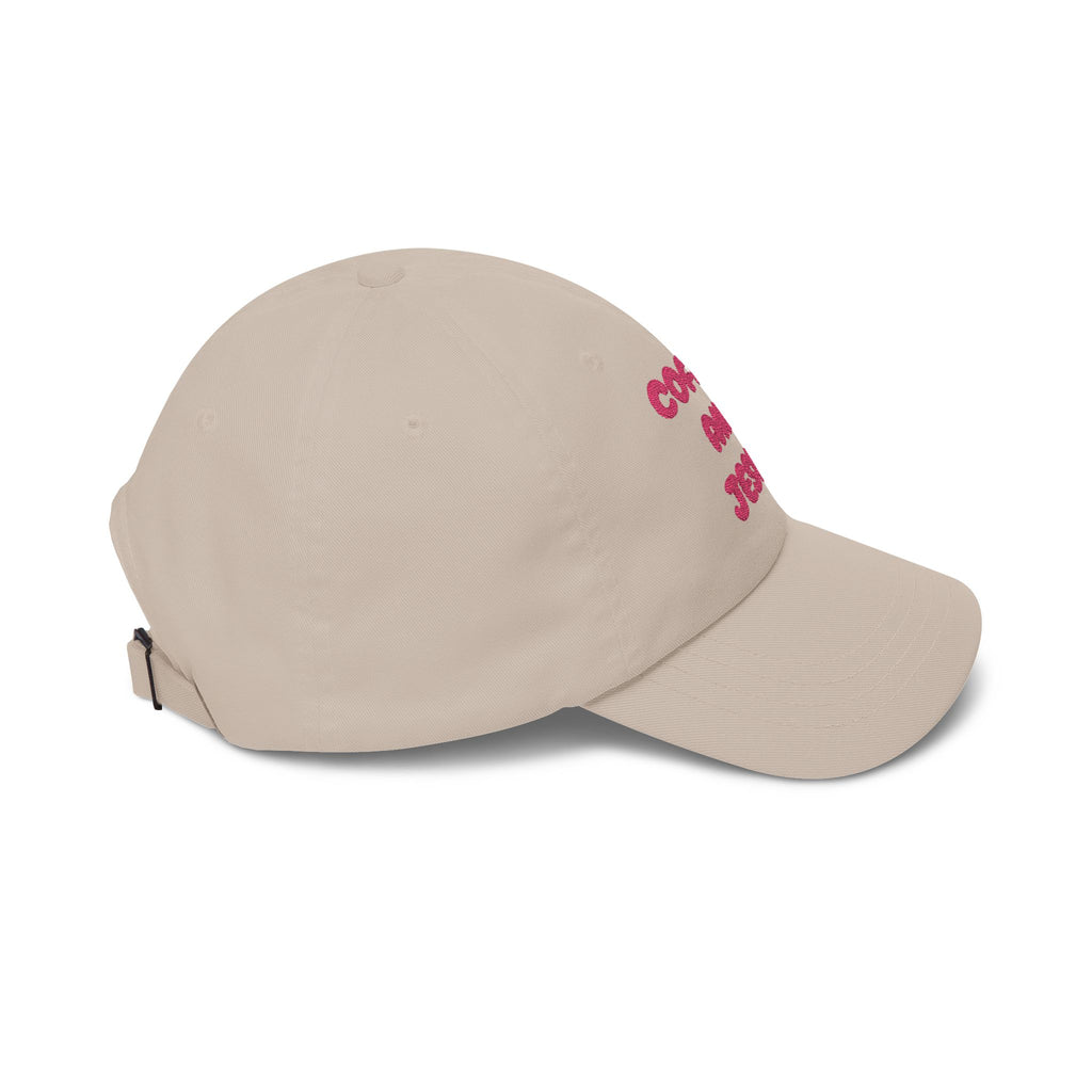 Coffee and Jesus Dad Cap | Christian Hat, Embroidered Script