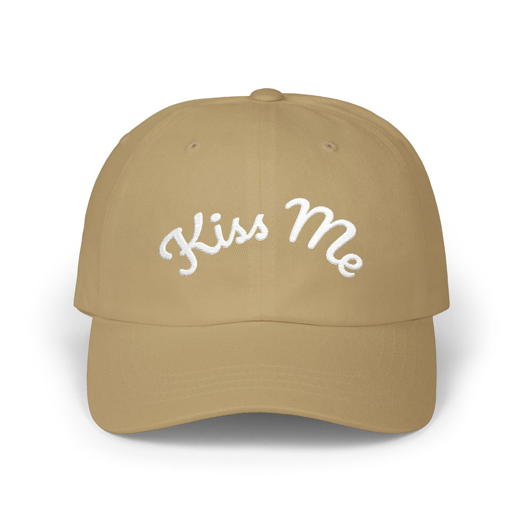 Kiss Me Classic Dad Cap | Embroidered Script Baseball Hat