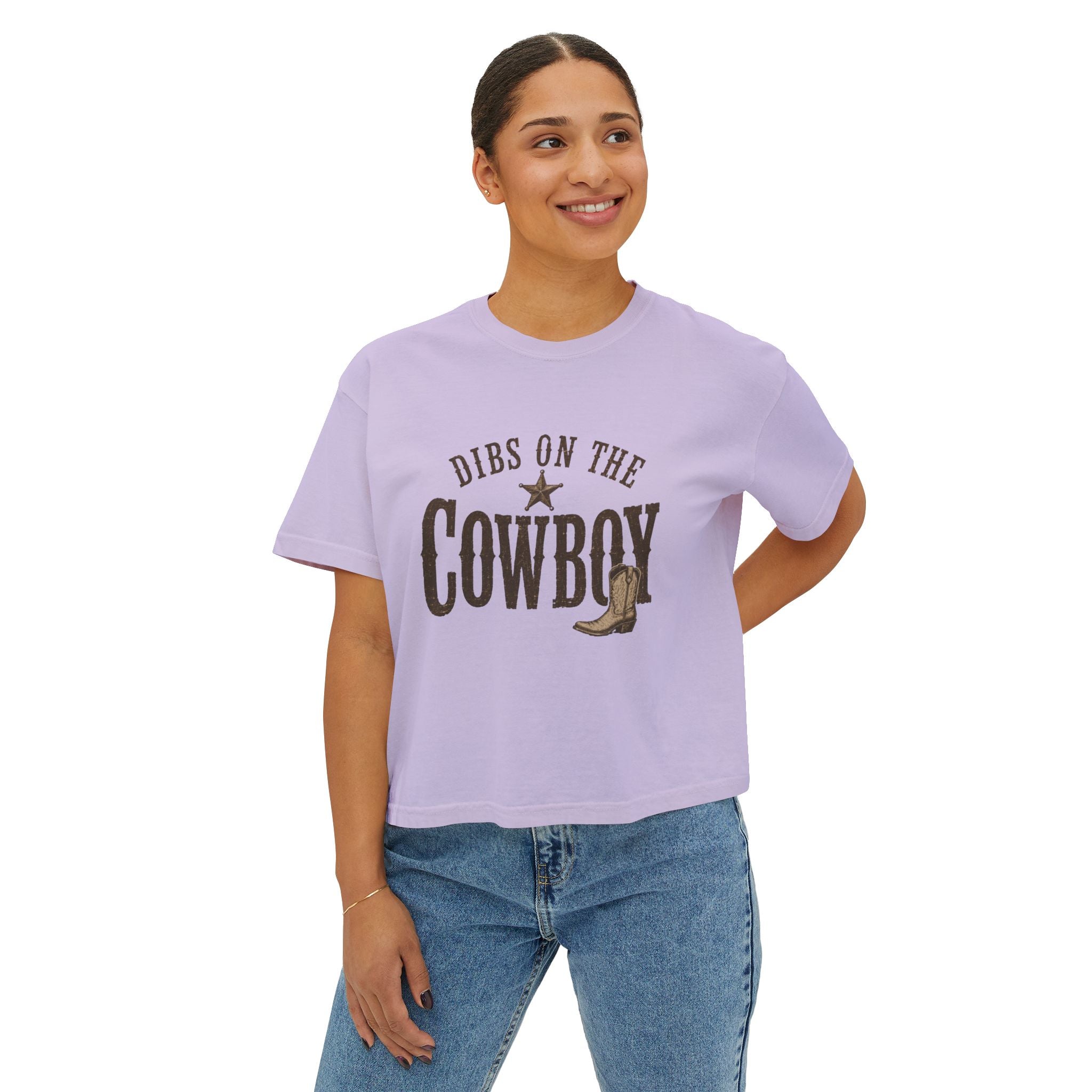 Dibs on the Cowboy Tee | Western boot graphic, star ranch style