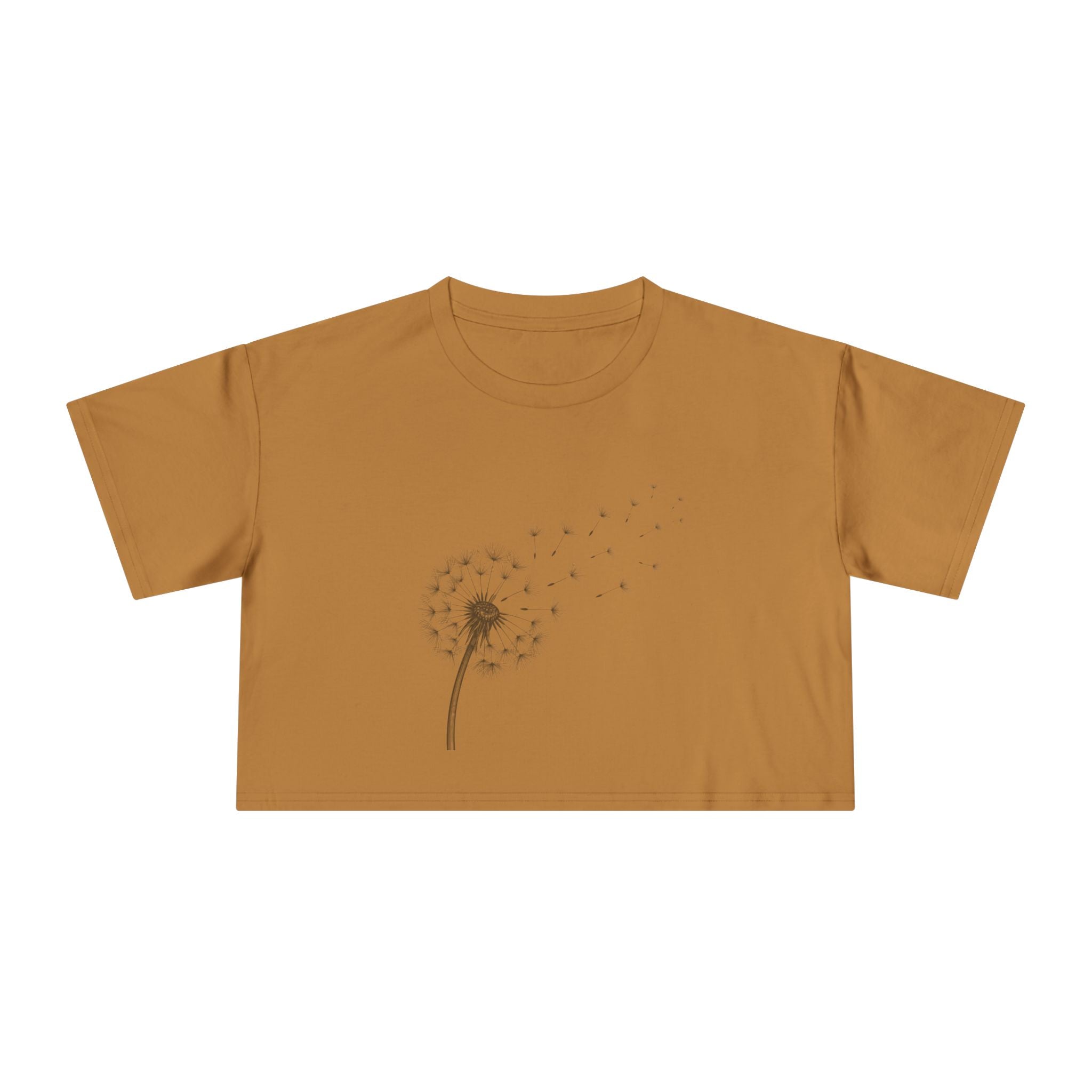 Dandelion Puff Crop Tee | Simple Botanical Illustration