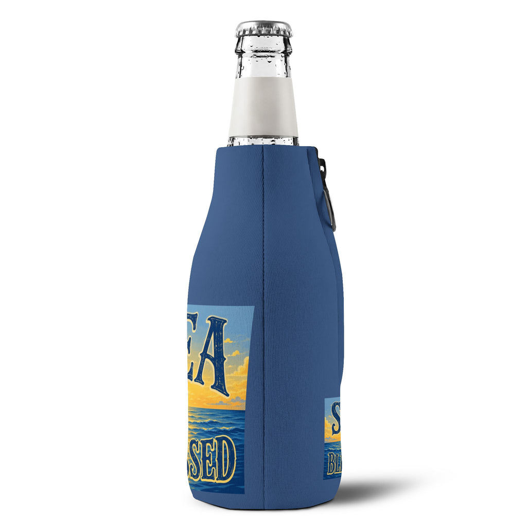 Sea Blessed Zip-Up Bottle Cooler Sleeve