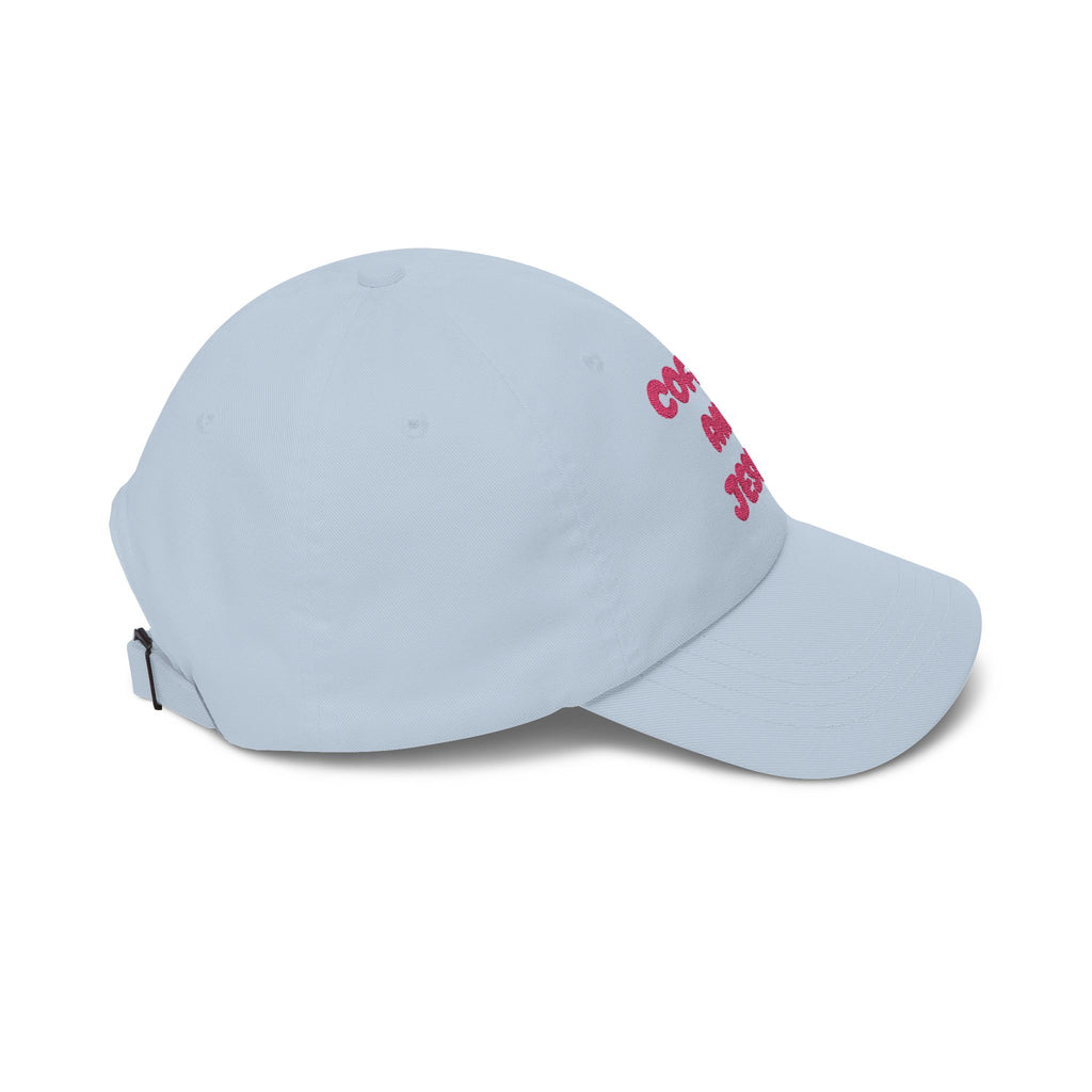 Coffee and Jesus Dad Cap | Christian Hat, Embroidered Script