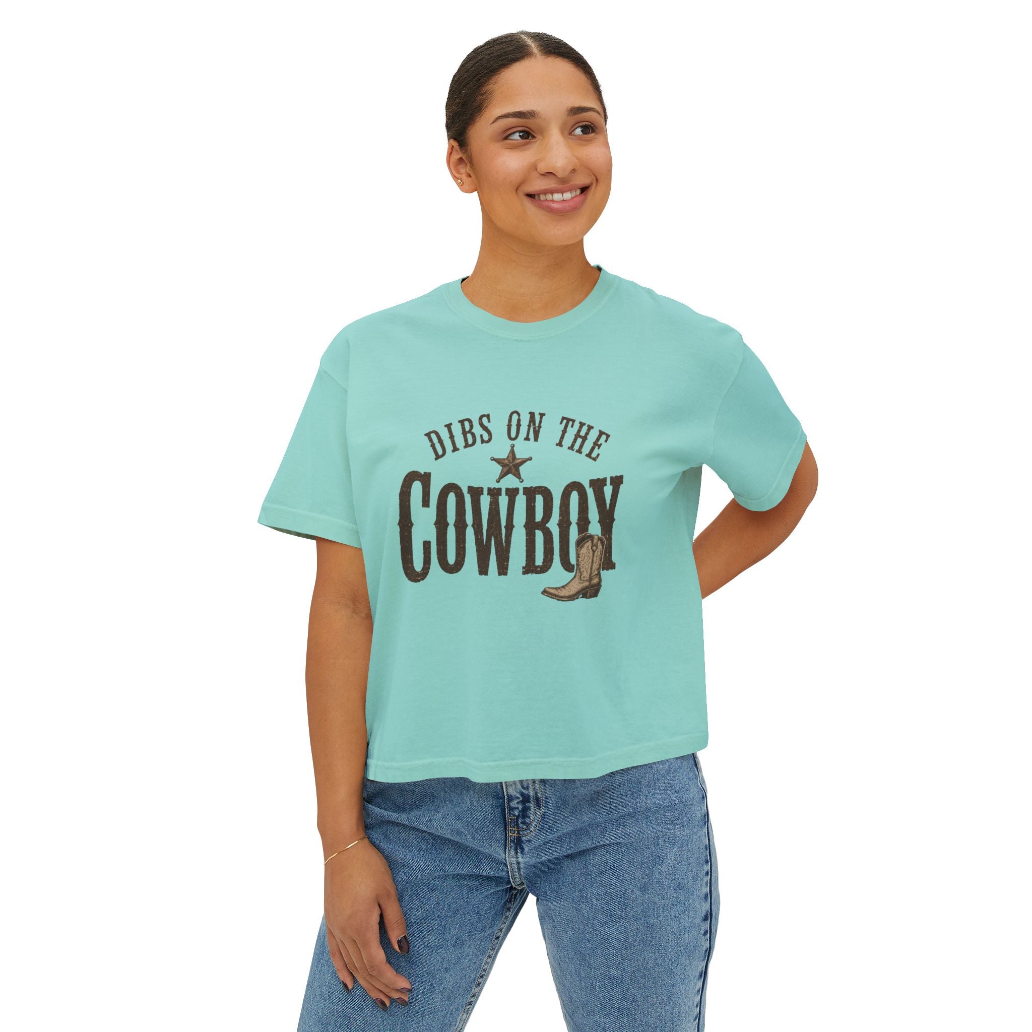Dibs on the Cowboy Tee | Western boot graphic, star ranch style