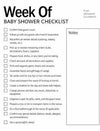 Baby Shower Planner Printable | 54 Page Baby Shower Games & Planning Checklist | Party Organizer, Guest List, Food, Decor and Registry