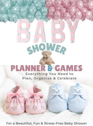 Baby Shower Planner Printable | 54 Page Baby Shower Games & Planning Checklist | Party Organizer, Guest List, Food, Decor and Registry