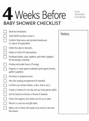 Baby Shower Planner Printable | 54 Page Baby Shower Games & Planning Checklist | Party Organizer, Guest List, Food, Decor and Registry