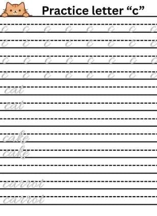 Cursive Handwriting Practice Workbook A–Z | Lowercase Letter Tracing, Words & Writing Practice | 26 Alphabet Worksheets