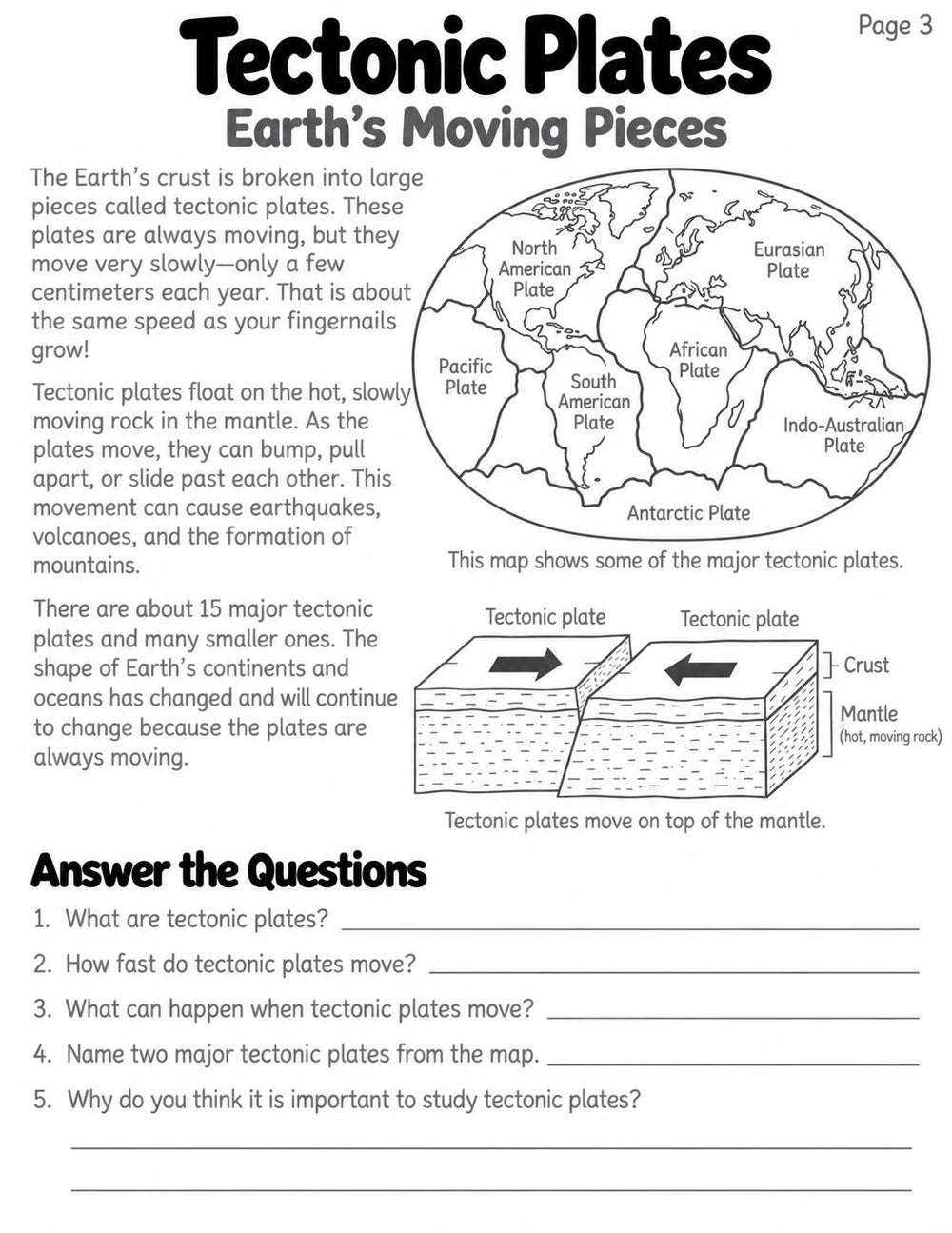 Earth Science Workbook Grades 3-5, Weather & Natural Disasters Activities, 50 Page Printable Science Worksheets, Homeschool