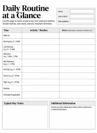 Caregiver Handoff Kit Printable | Ready for You Caregiver Binder | Emergency & Daily Care Information | Caregiver Planner PDF