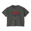 Country Mama Longhorn Skull Crop Tee | Western Cowgirl Shirt | Farm Life Country Graphic Top