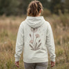 Women's Dandelion Zip Up Hoodie, Soft Cotton Floral Sweatshirt