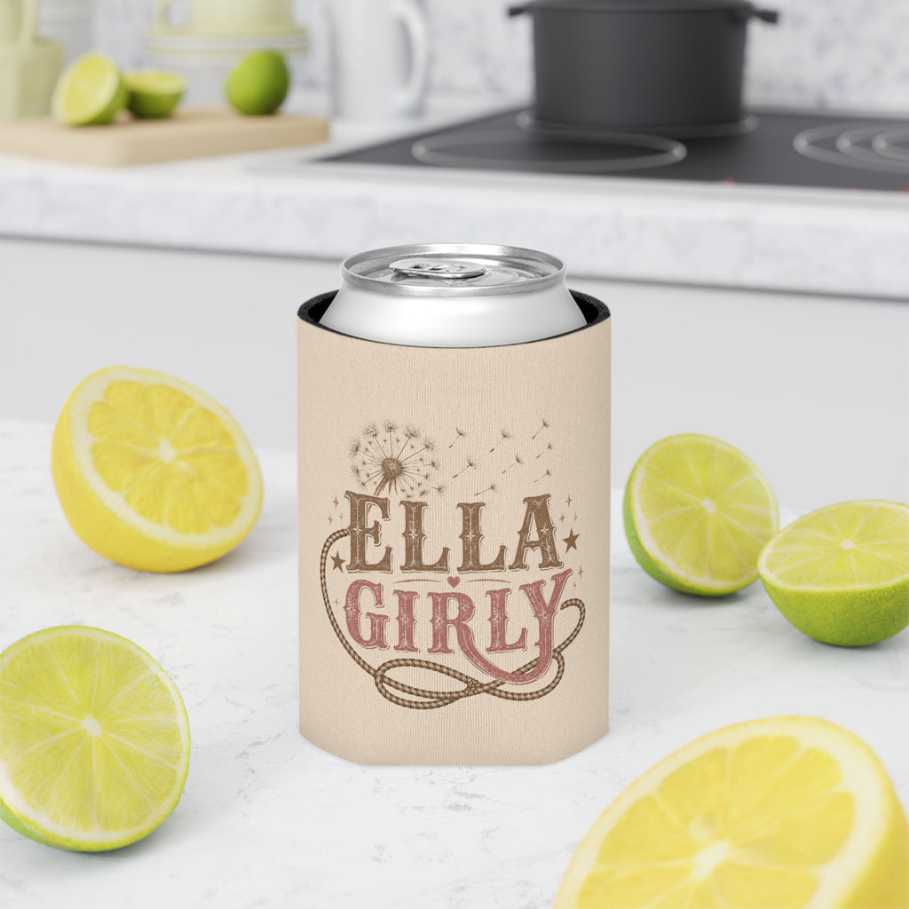Ella Girly Can Cooler | Dandelion, Rope, Retro Western Typography