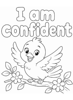 Positive Words of Affirmation for Kids Coloring Book