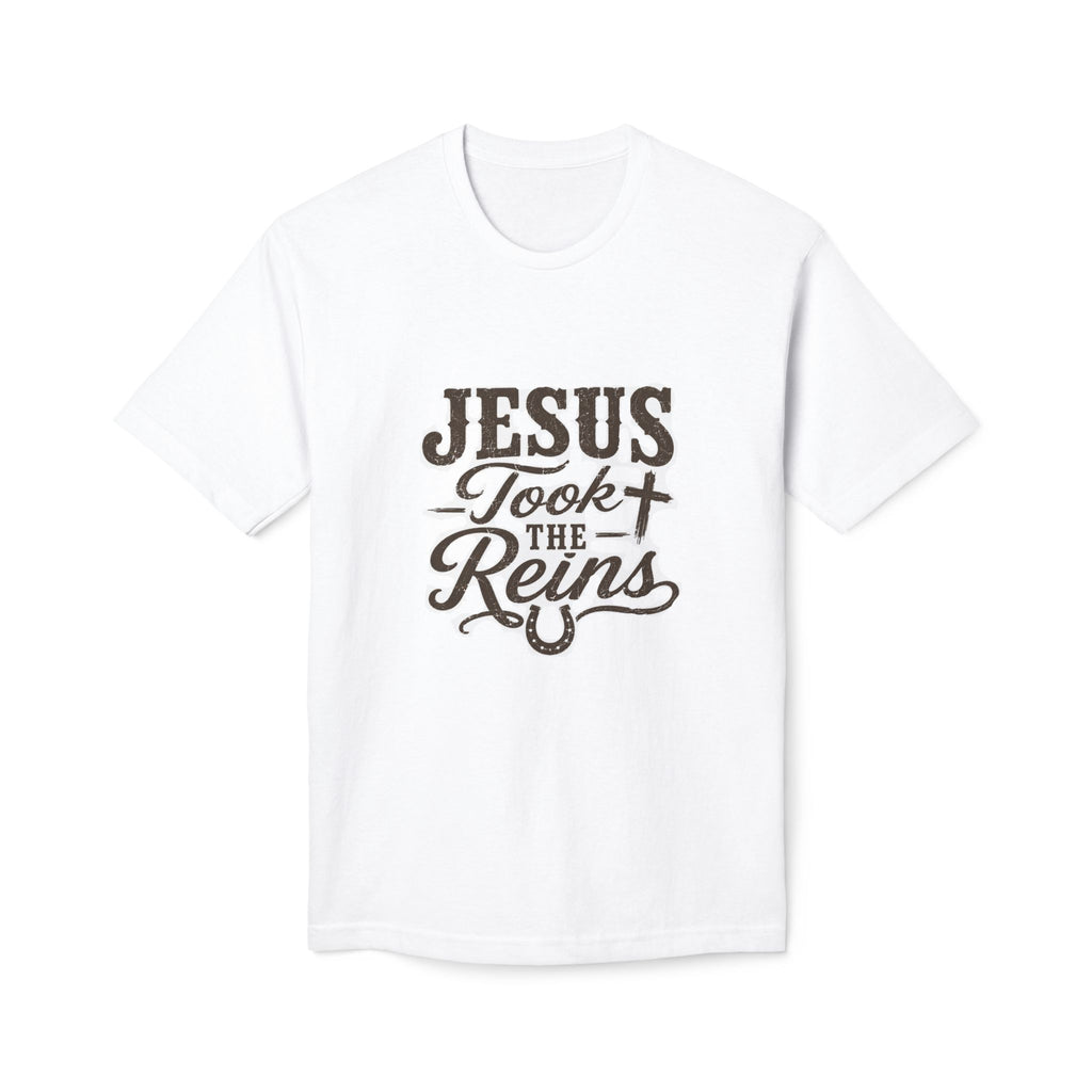 Jesus Took The Reins T-Shirt, Christian Horse Lover Shirt, Western Faith Tee, Cowgirl Gift, Inspirational Christian Apparel, Unisex Tee