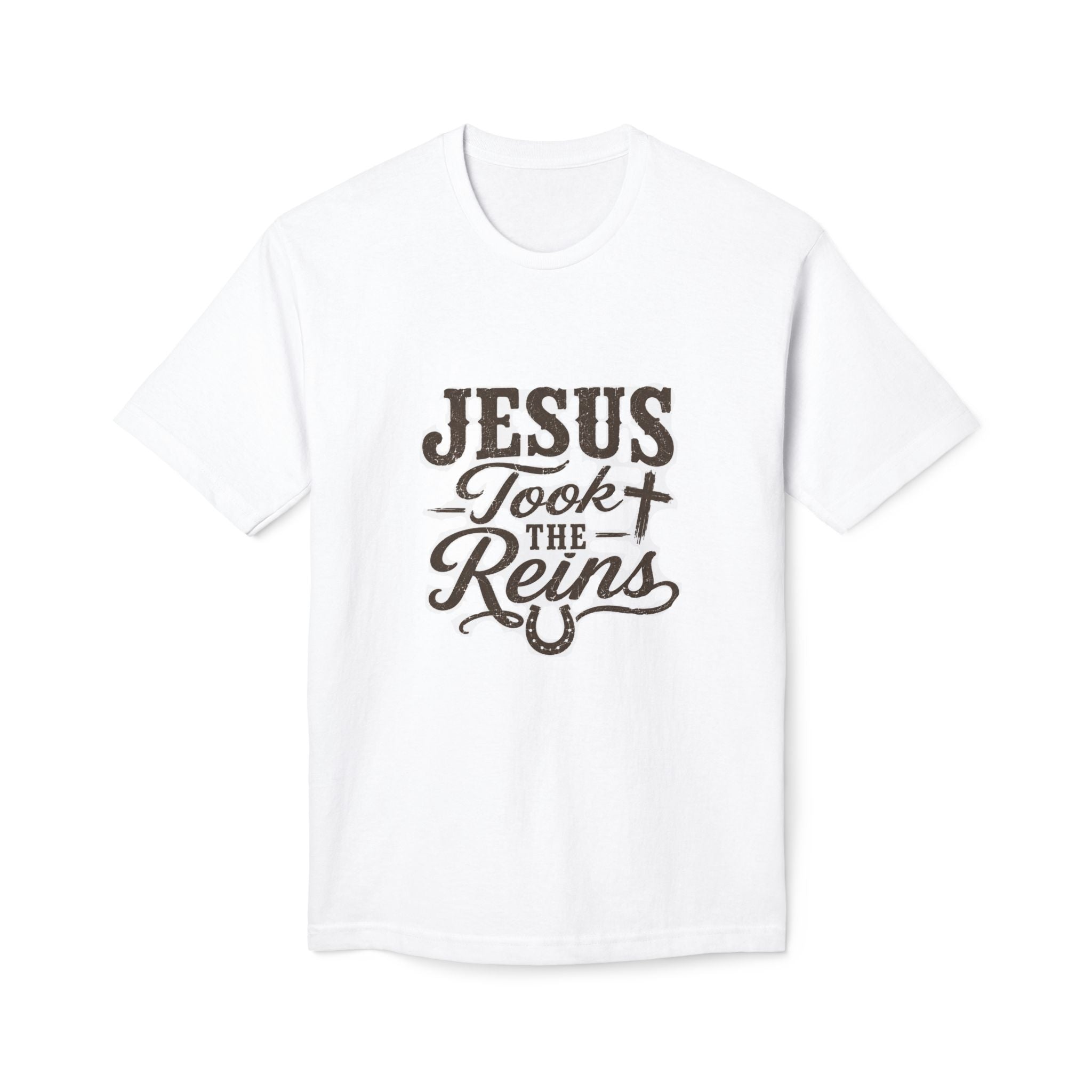 Jesus Took The Reins T-Shirt, Christian Horse Lover Shirt, Western Faith Tee, Cowgirl Gift, Inspirational Christian Apparel, Unisex Tee