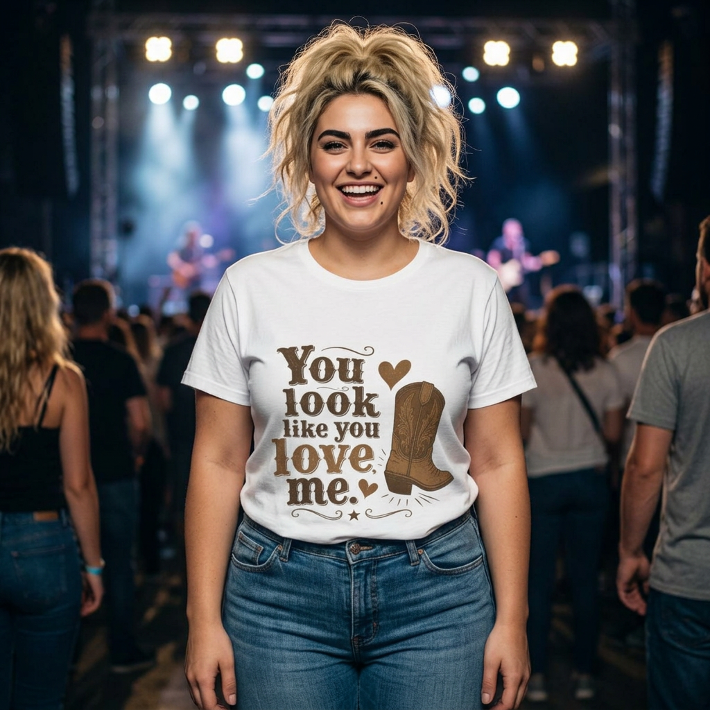 You Look Like You Love Me T-Shirt, Cowboy Western Tee, Country Music Inspired Shirt, Country Music Lovers Gift, Women's Gift Idea