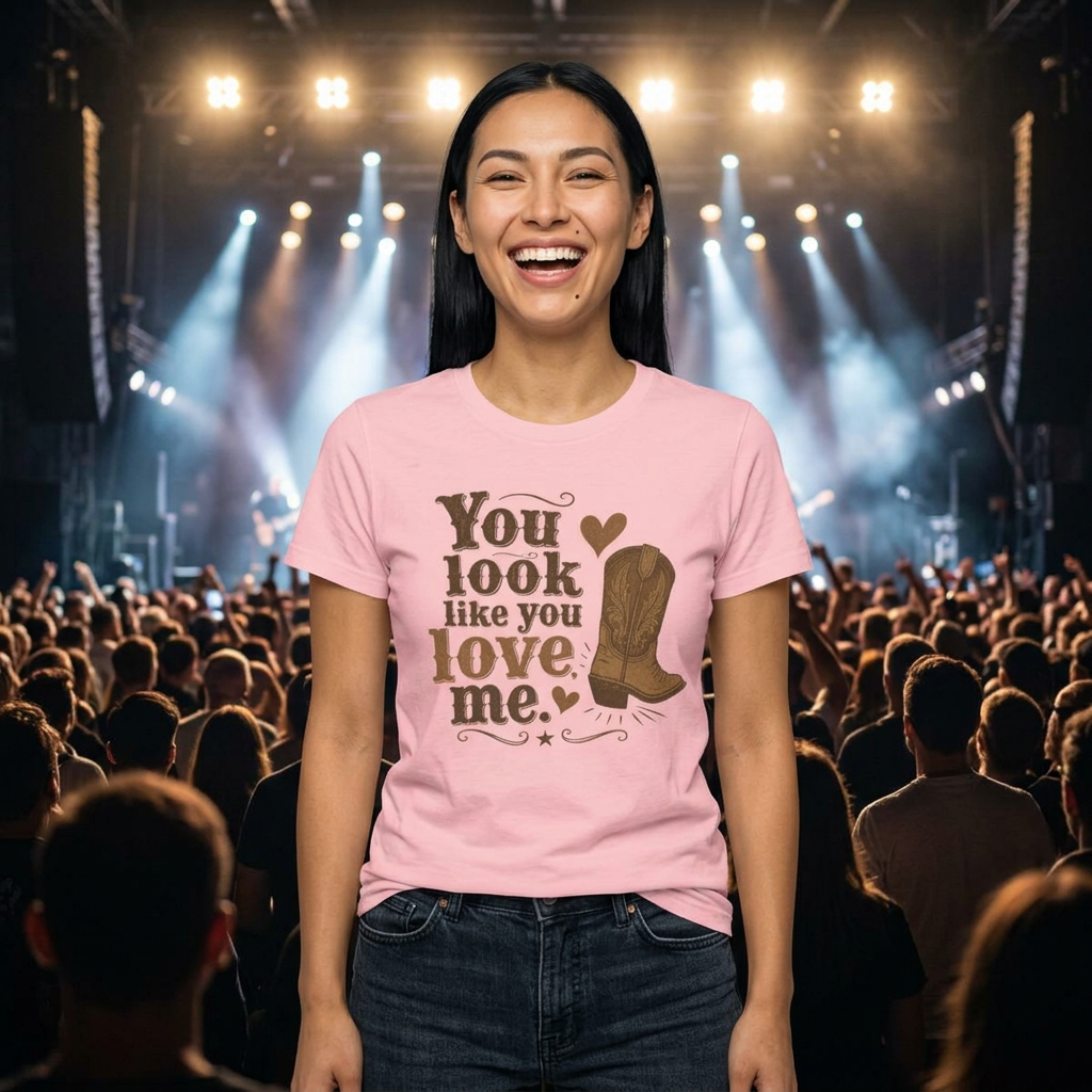 You Look Like You Love Me T-Shirt, Cowboy Western Tee, Country Music Inspired Shirt, Country Music Lovers Gift, Women's Gift Idea