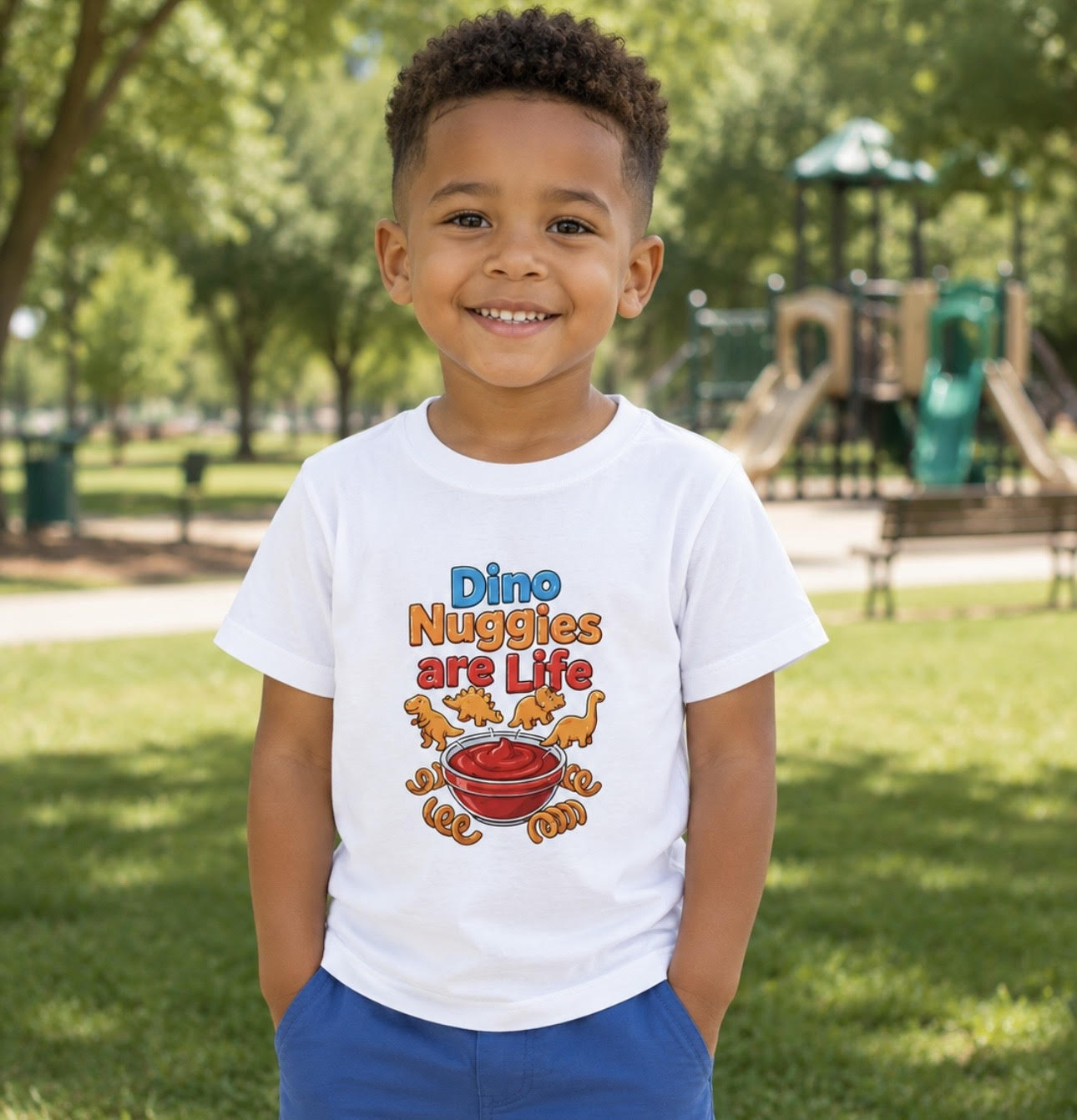 Dino Nuggies are Life Toddler Tee, Dinosaur Nugget Graphic, Dino Nugget Lovers, Toddler Gift, Chicken Nugget Gift