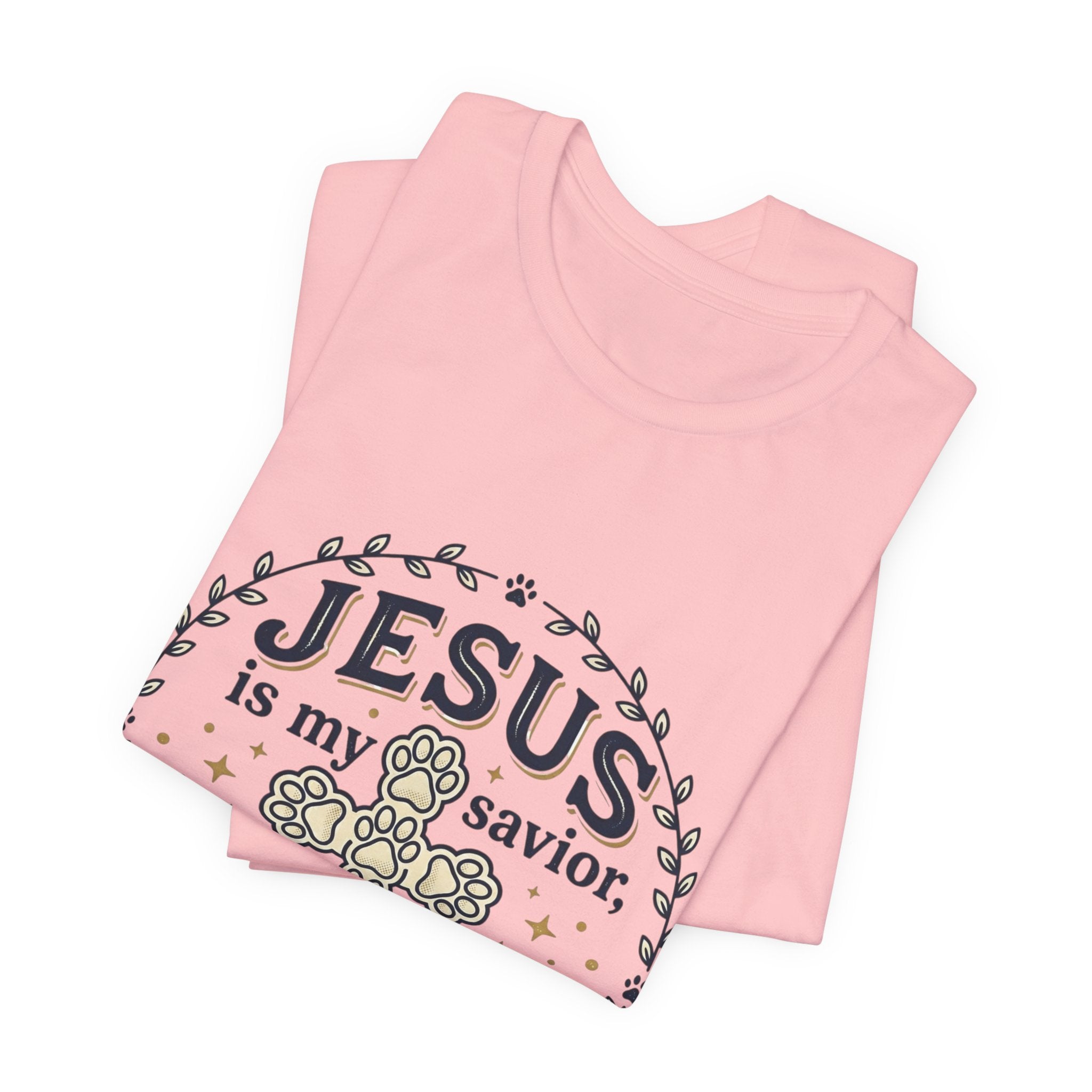 Jesus is my Savior Cats are my Therapy T-Shirt | Faith Cat Tee