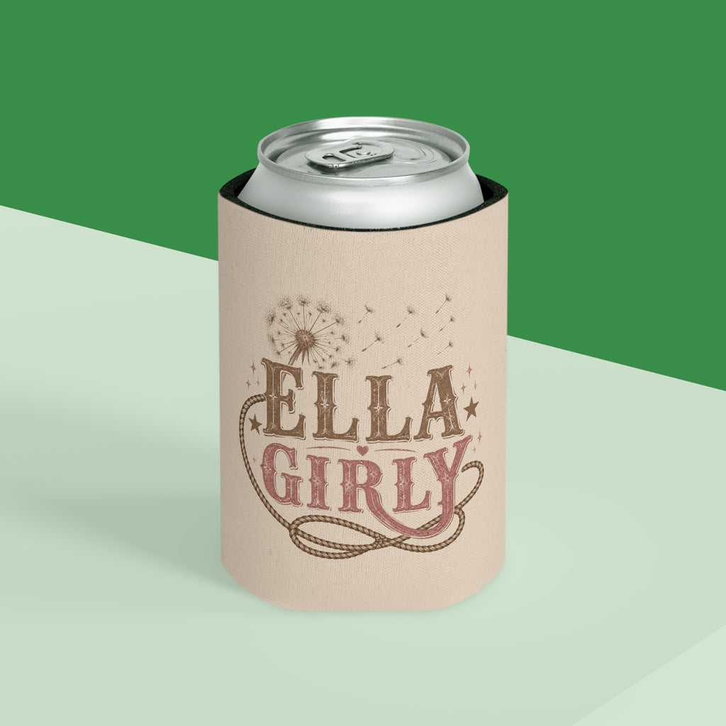 Ella Girly Can Cooler | Dandelion, Rope, Retro Western Typography