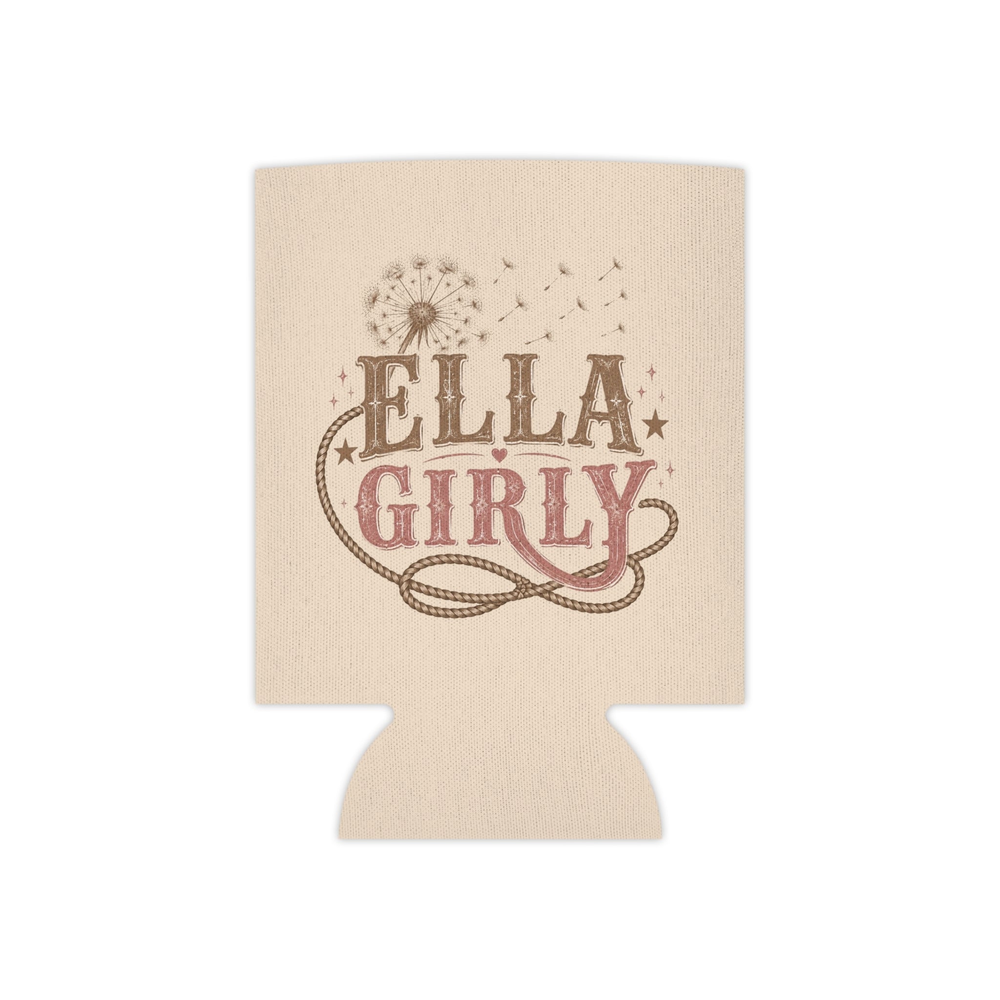 Ella Girly Can Cooler | Dandelion, Rope, Retro Western Typography