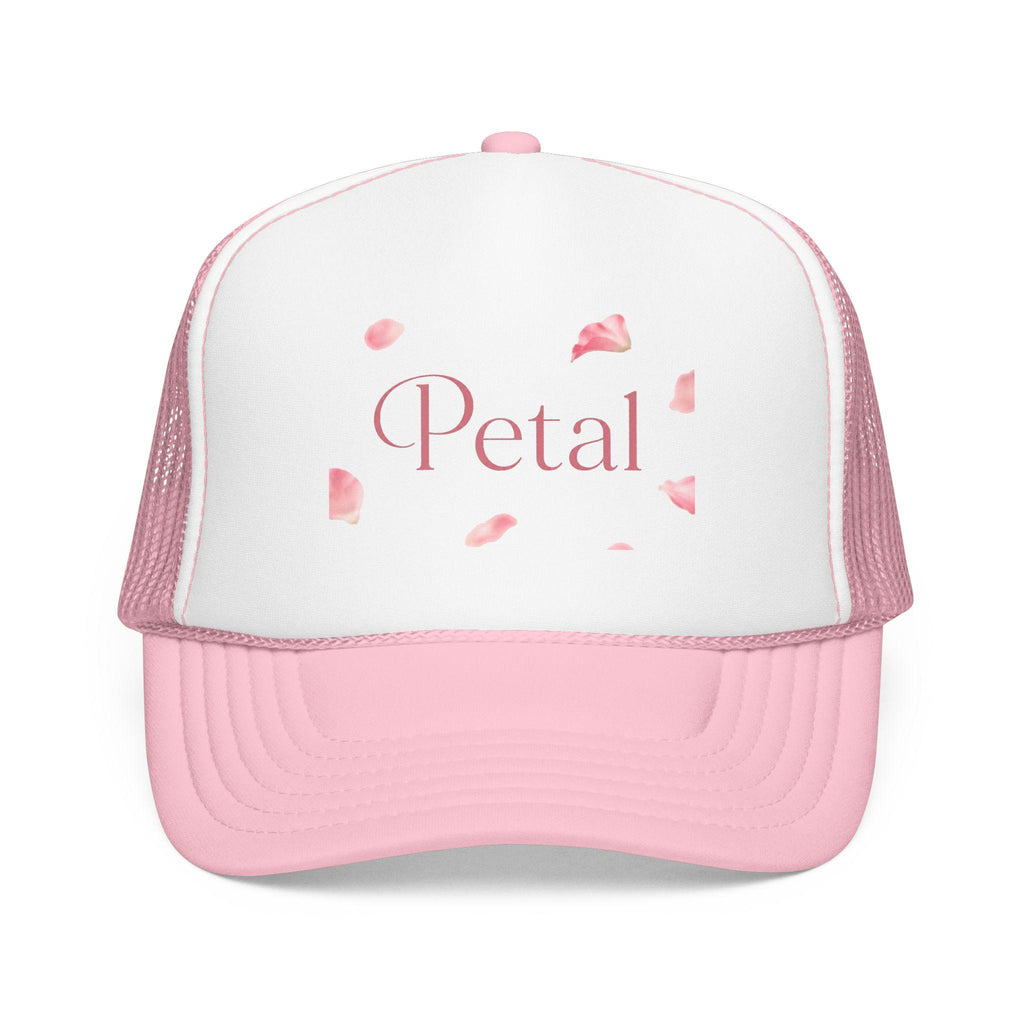 Petal | Hat, pink floral petals trucker cap, Petal Gift, Floral Hat