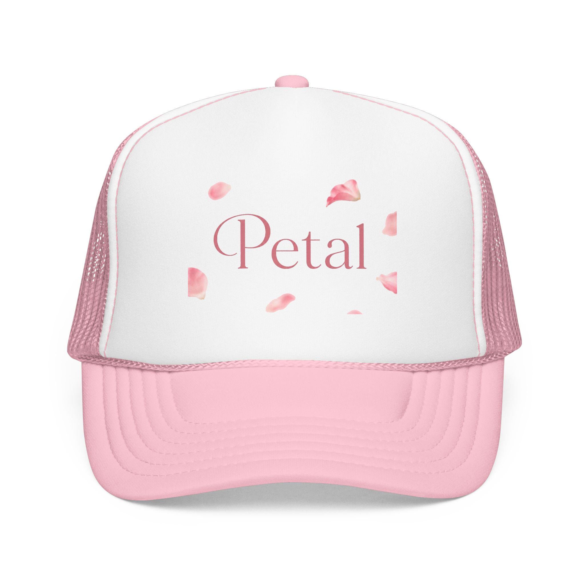 Petal | Hat, pink floral petals trucker cap, Petal Gift, Floral Hat