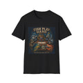 Fish Play Hard Poker Fish T-Shirt | Fishing Humor, Card Game Retro Art