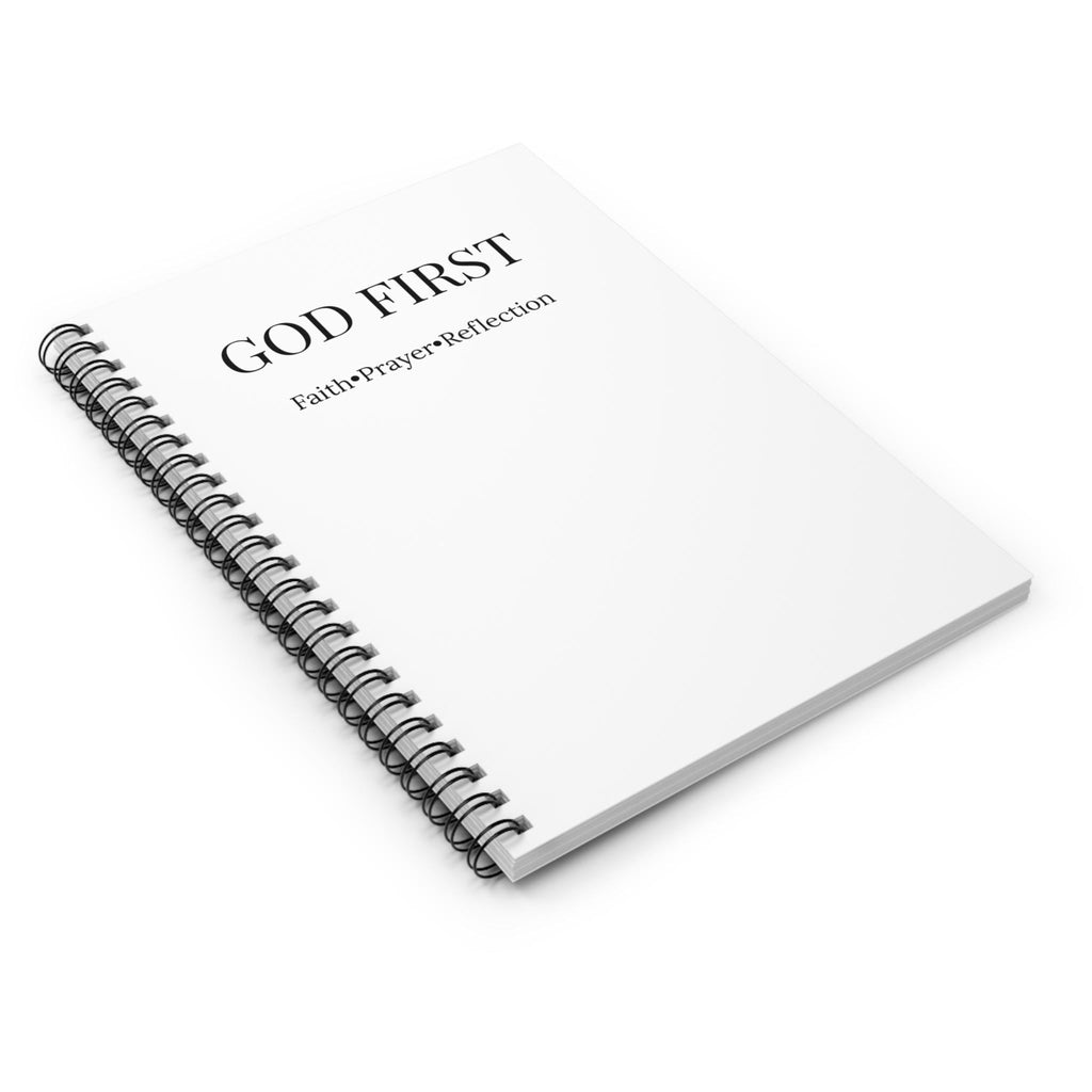 God First Faith Prayer Reflection Spiral Notebook | Ruled Journal