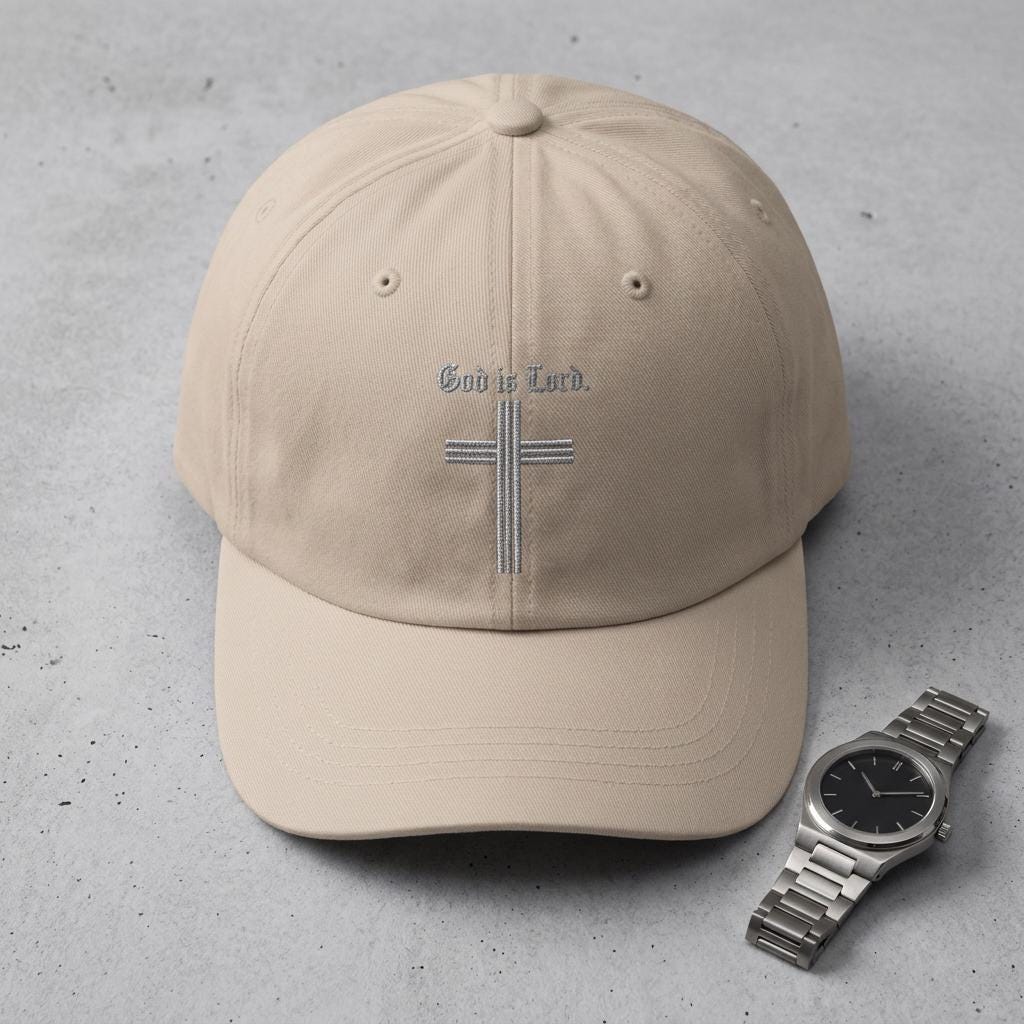 God Is Lord cross embroidery Dad Cap | Christian baseball hat, Christian Gift, Faith Hat