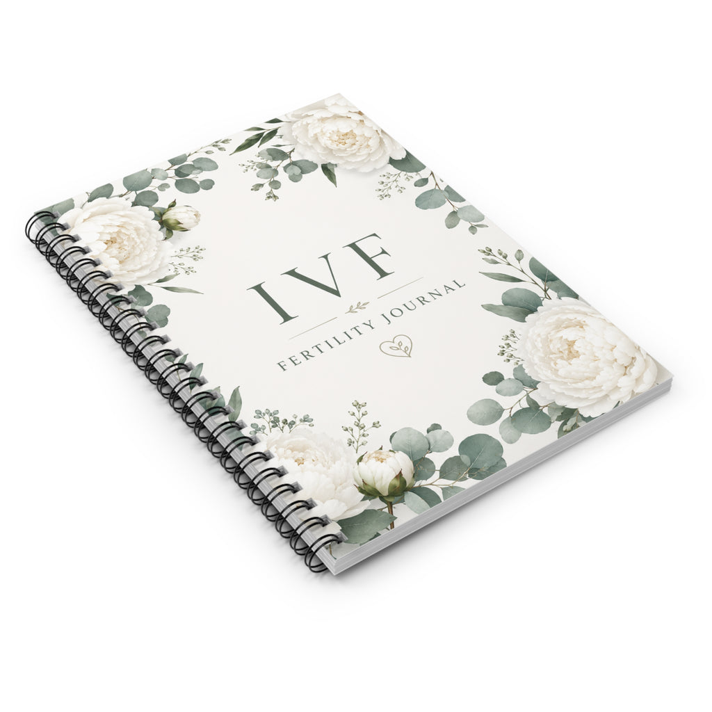IVF Fertility Journal, Prenancy Journey Spiral Notebook, IVF Gift for Women, Fertility Treatment Planner, Floral Notebook