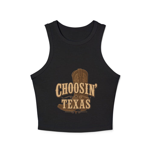 Choosin' Texas Tank Top, Western Cowboy Boot Graphic, Country Music Lovers Gift,